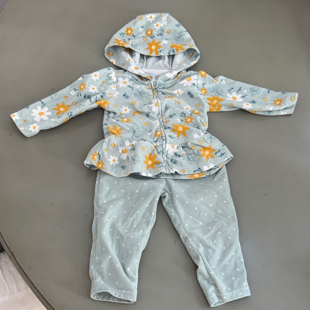 Carter’s Floral Baby Hoodie and Pants Set